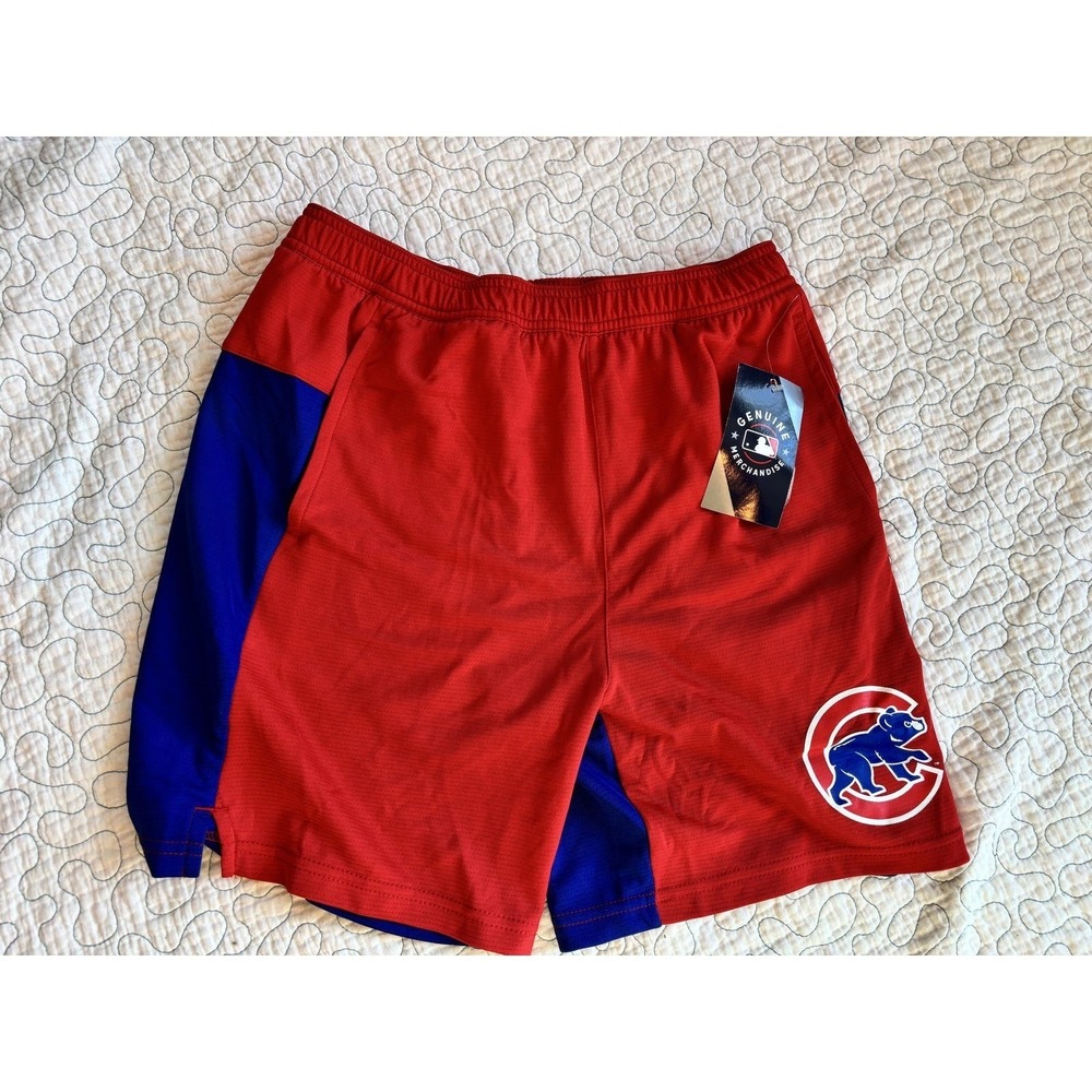 Chicago Cubs Boy's Red and Blue Athletic Shorts Size Large (14/16) MLB